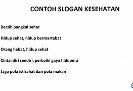 Contoh Slogan Bertema Kesehatan Adalah